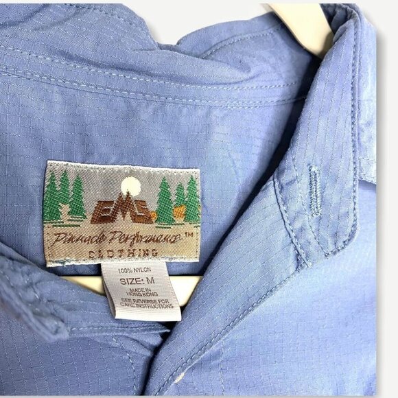 EMS Eastern Mountain Sport Button Men's Hiking Medium Blue Outdoors Camp Fishing - Picture 9 of 10